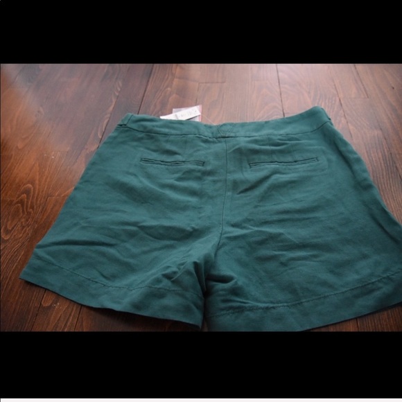 NWT WHBM Linen-Blend Shorts in Harbour, Sz 4 - Picture 6 of 8